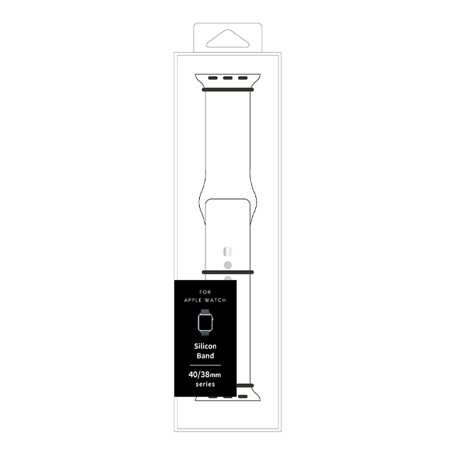 【Apple Watch バンド 41/40/38mm】シリコンバンド (ホワイト) for Apple Watch SE(第2/1世代)/Series9/8/7/6/5/4/3/2/1サブ画像