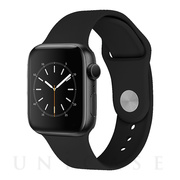 【Apple Watch バンド 41/40/38mm】シリコンバンド (ブラック) for Apple Watch SE(第2/1世代)/Series9/8/7/6/5/4/3/2/1