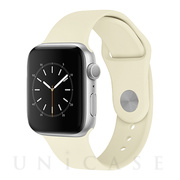 【Apple Watch バンド 41/40/38mm】シリコンバンド (アイボリー) for Apple Watch SE(第2/1世代)/Series9/8/7/6/5/4/3/2/1