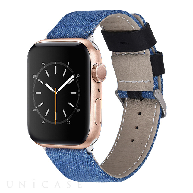 【Apple Watch バンド 41/40/38mm】デニムバンド (ブルー) for Apple Watch SE(第2/1世代)/Series9/8/7/6/5/4/3/2/1
