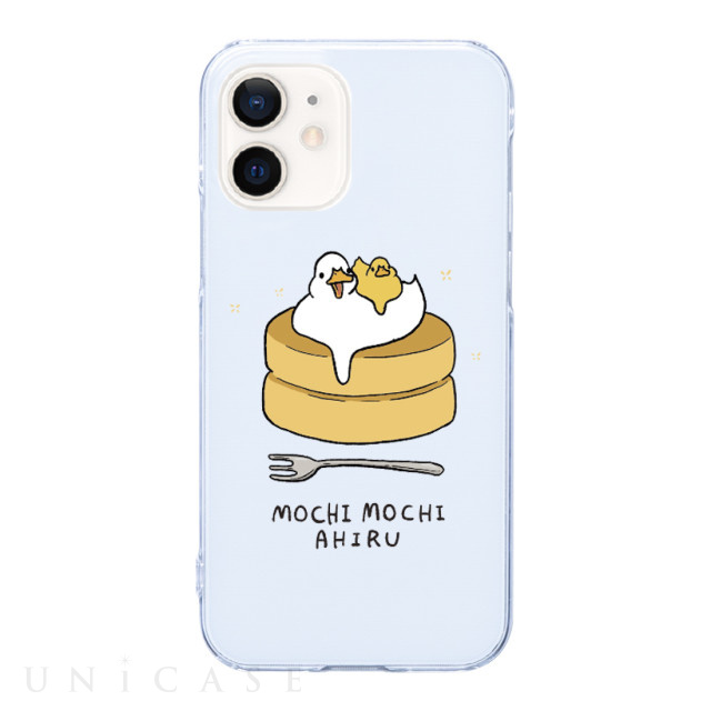 【iPhone12 mini ケース】クリアケース (ホットケーキの上のアヒルクリーム)