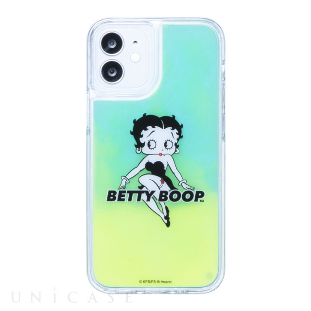 【iPhone12/12 Pro ケース】BETTY BOOP ネオンサンドケース (NEON BLACK GREEN)