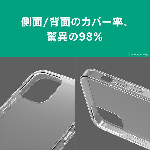 【iPhone12/12 Pro ケース】Turtle MagSafe HBクリアケース (ネイビーライン)サブ画像