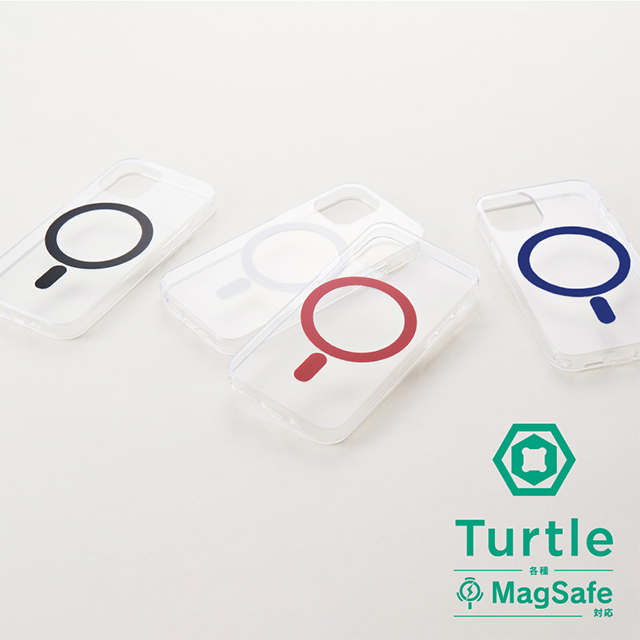 【iPhone12/12 Pro ケース】Turtle MagSafe HBクリアケース (ネイビーライン)サブ画像