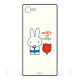 【iPhoneSE(第3/2世代)/8/7 ケース】ミッフィー miffy and tulips スクエアガラスケース (ホワイト)