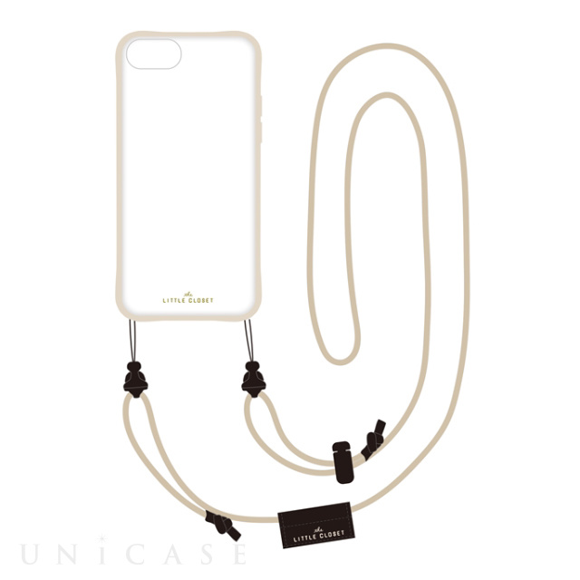 【iPhoneSE(第3/2世代)/8/7/6s/6 ケース】LITTLE CLOSET Strap iPhone case (MATTE BEIGE)