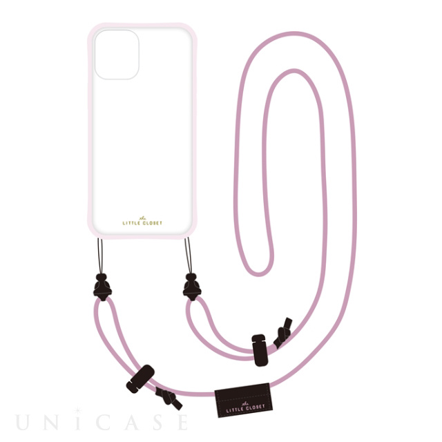 【iPhone12 mini ケース】LITTLE CLOSET Strap iPhone case (GLASS PINK)