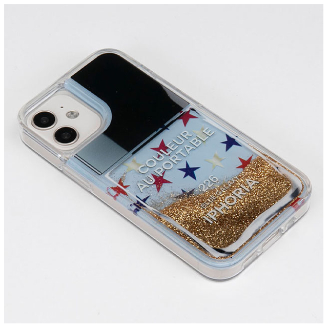 【iPhone12 mini ケース】Liquid Case (Nailpolish Coleur Au Portable Blue Galaxy)サブ画像