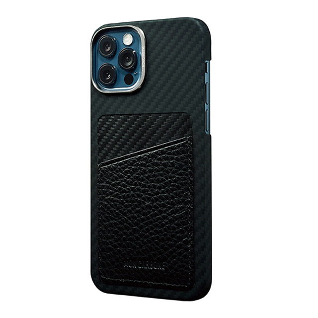 【iPhone12 Pro Max ケース】HOVERSKIN (Black Nappa Leather)goods_nameサブ画像