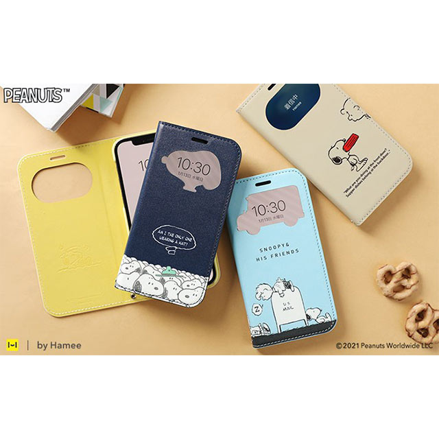 【iPhone12/12 Pro ケース】PEANUTS/フリップ窓付きダイアリーケース (CB/ドッグディッシュ)goods_nameサブ画像