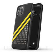 【iPhone12 Pro Max ケース】Leather Stud (Black/Yellow)