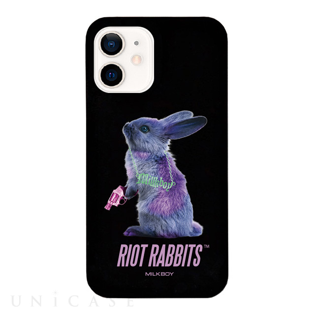 【iPhone12/12 Pro ケース】ブラックケース (Riot Rabbits BK)