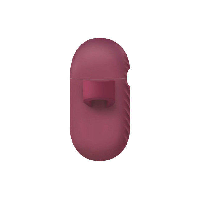 【AirPods(第3世代) ケース】VENCER シリコンケース (カラビナ・ネックストラップ付属) BURGUNDY (MAROON)サブ画像