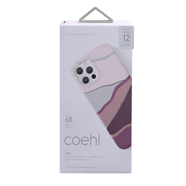 【iPhone12/12 Pro ケース】COEHL CIEL IML技術を採用 耐衝撃ハイブリット素材採用 内側にマイクロファイバー 衝撃にも傷に強い ハードケース (ピンク)サブ画像