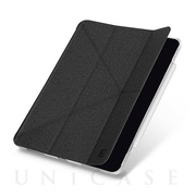 【iPad Air(10.9inch)(第5/4世代) ケース】KANVAS 耐衝撃ハイブリッド素材採用 折り畳み式スタンド 内側にマイクロファイバー ハードケース (ブラック)