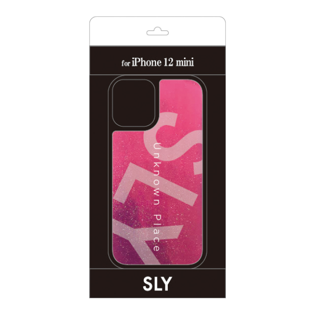 【iPhone12 mini ケース】SLY ラメ入りネオンサンドケース (ピンク×紫)サブ画像