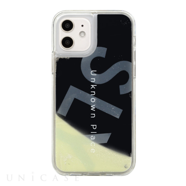 【iPhone12/12 Pro ケース】SLY ラメ入りネオンサンドケース (白×黒)