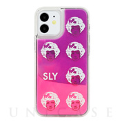 【iPhone12 mini ケース】SLY ネオンサンドケース face (ピンク×紫)