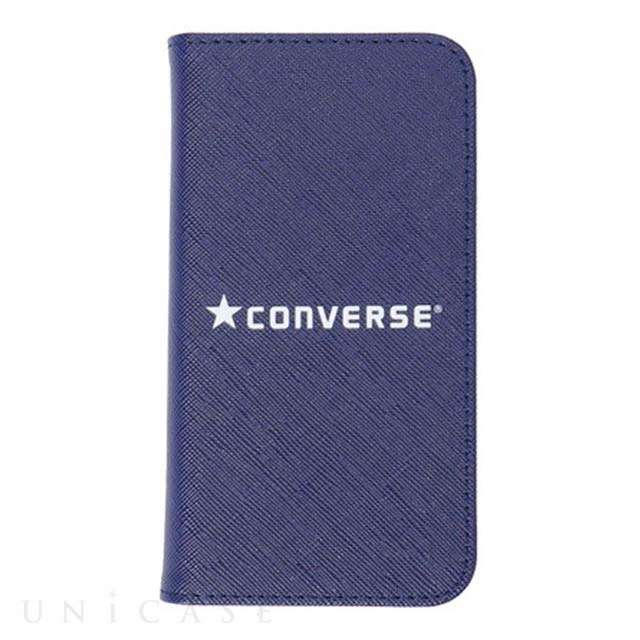 【iPhone12 mini ケース】Logo PU Leather Book Type Case (BLUE)