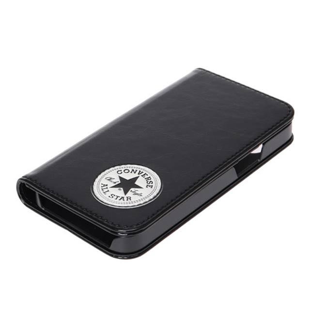 【iPhone12 mini ケース】Uncle Patch  PU Leather Book Type Case (BLACK)サブ画像