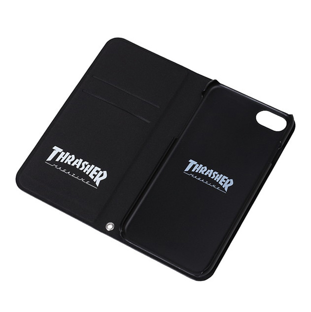 【iPhoneSE(第3/2世代)/8/7 ケース】HOME TOWN Logo PU Leather Book Type Case (BLK/WHT)サブ画像