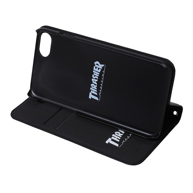 【iPhoneSE(第3/2世代)/8/7 ケース】HOME TOWN Logo PU Leather Book Type Case (BLK/WHT)サブ画像