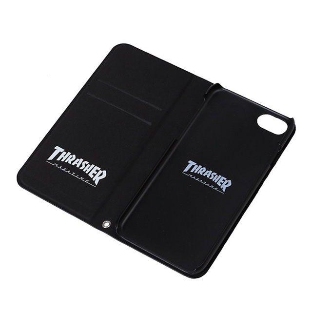 【iPhoneSE(第3/2世代)/8/7 ケース】HOME TOWN Logo PU Leather Book Type Case (BLK/BLK)サブ画像