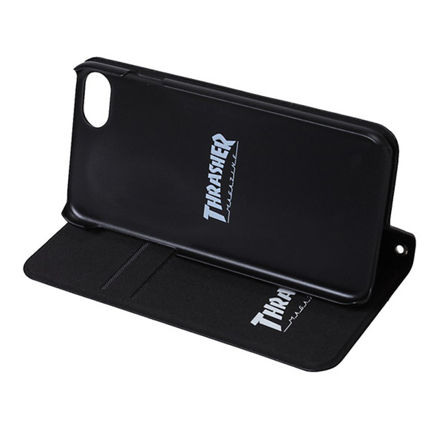 【iPhoneSE(第3/2世代)/8/7 ケース】HOME TOWN Logo PU Leather Book Type Case (BLK/BLK)サブ画像
