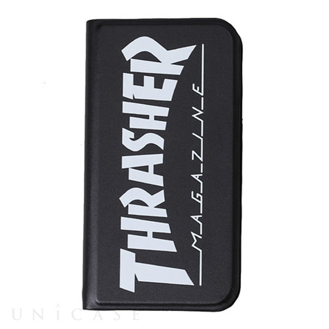 【iPhone12 mini ケース】HOME TOWN Logo PU Leather Book Type Case (BLK/WHT)