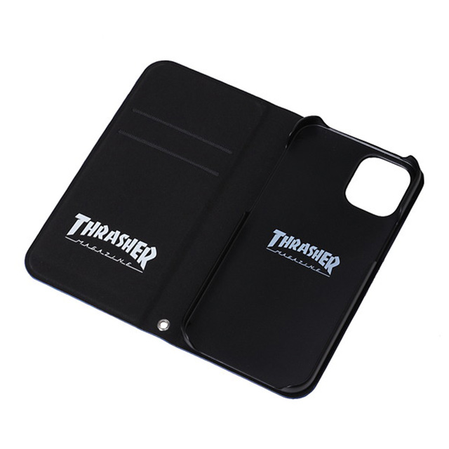 【iPhone12 mini ケース】FLAME MAGZINE Logo PU Leather Book Type Case (NVY/FLAME)goods_nameサブ画像