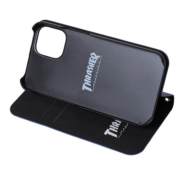 【iPhone12 mini ケース】FLAME MAGZINE Logo PU Leather Book Type Case (NVY/FLAME)goods_nameサブ画像