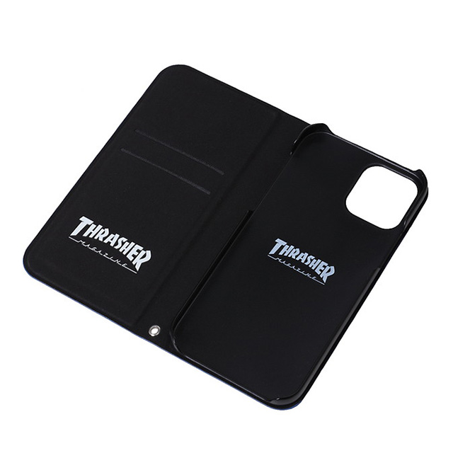 【iPhone12/12 Pro ケース】FLAME MAGZINE Logo PU Leather Book Type Case (NVY/FLAME)サブ画像