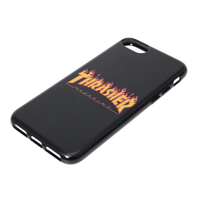 【iPhoneSE(第3/2世代)/8/7 ケース】FLAME MAGZINE Logo Hybrid IML Back Case (BLK/FLAME)goods_nameサブ画像