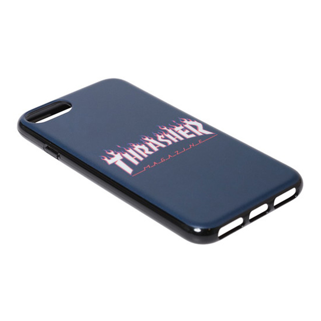 【iPhoneSE(第3/2世代)/8/7 ケース】FLAME MAGZINE Logo Hybrid IML Back Case (NVY/FLAME)goods_nameサブ画像