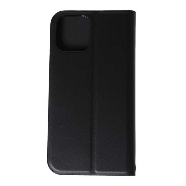 【iPhone12/12 Pro ケース】PU Leather Book Type Case (BLACK)サブ画像