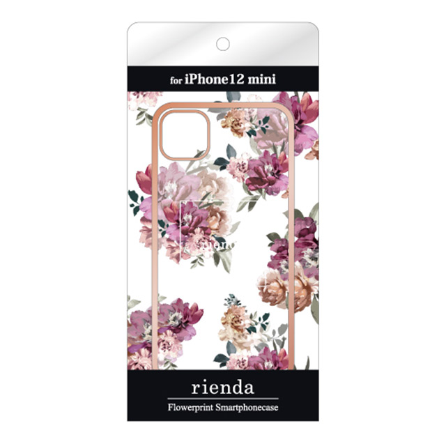 【iPhone12 mini ケース】rienda メッキクリアケース (Brilliant Flower/バーガンディー)goods_nameサブ画像
