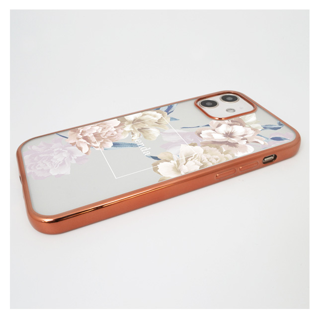 【iPhone12/12 Pro ケース】rienda メッキクリアケース (Reversi Flower/ベージュ)サブ画像