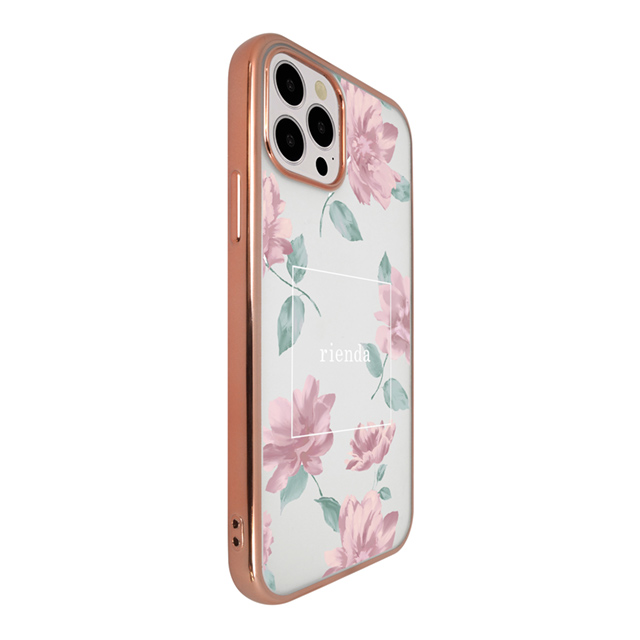 【iPhone12 Pro Max ケース】rienda メッキクリアケース (Lace Flower/ピンク)goods_nameサブ画像