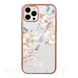 Iphone12 Pro Max ケース Rienda メッキクリアケース Lace Flower ピンク Rienda Iphoneケースは Unicase