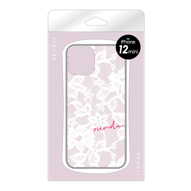 【iPhone12 mini ケース】rienda 耐衝撃クリアケース (レースプリント/ホワイト)goods_nameサブ画像