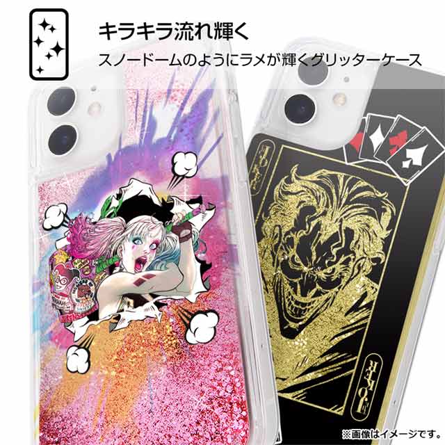 【iPhone12 mini ケース】バットマン/ラメ グリッターケース (バットマンロゴ)サブ画像