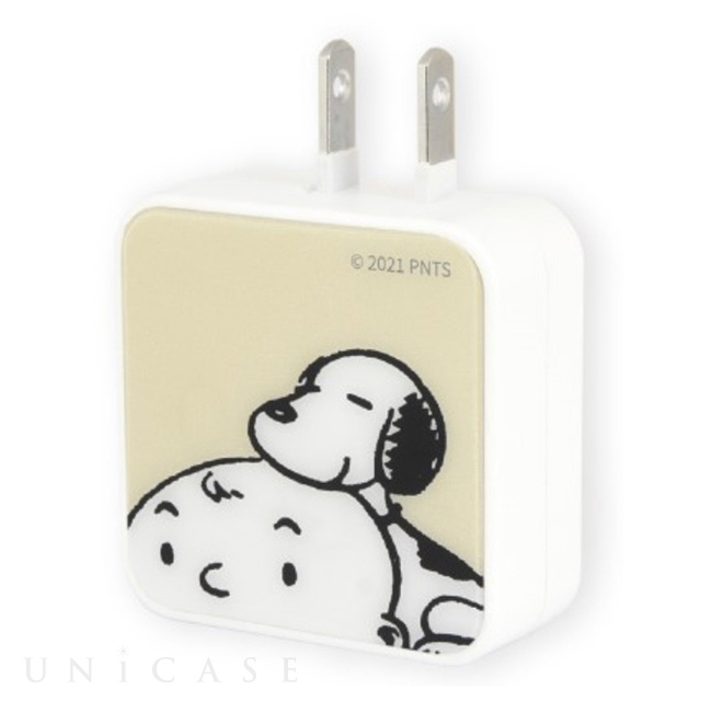 ピーナッツ USB2ポート ACアダプタ (すやすや)