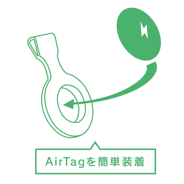 【AirTag ケース】衝撃吸収 シリコンケース (ブラック)サブ画像