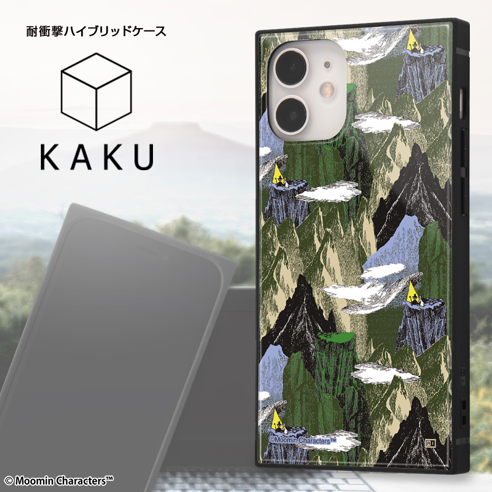 【iPhone12 mini ケース】ムーミン/耐衝撃ハイブリッドケース KAKU (OUTDOORS/山脈緑)goods_nameサブ画像