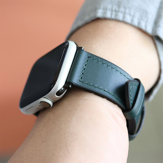 【Apple Watch バンド 41/40/38mm】GENUINE LEATHER STRAP AIR (ディープグリーン) for Apple Watch SE(第2/1世代)/Series9/8/7/6/5/4/3/2/1サブ画像