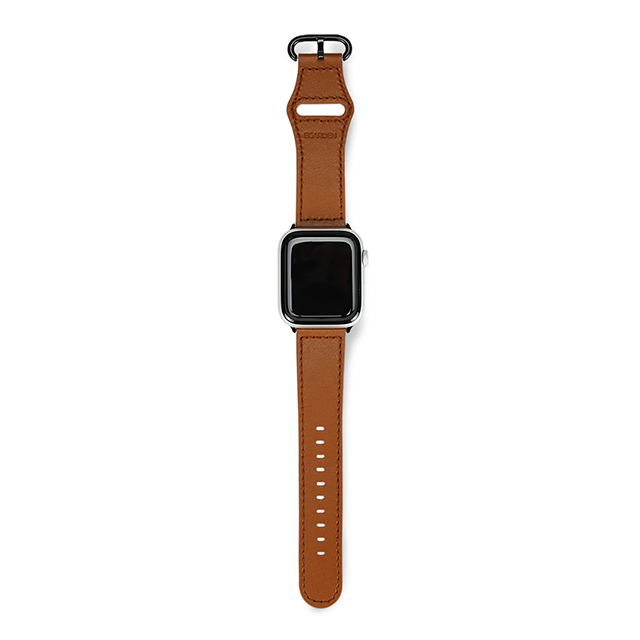 【Apple Watch バンド 41/40/38mm】GENUINE LEATHER STRAP (ブラウン) for Apple Watch SE(第2/1世代)/Series9/8/7/6/5/4/3/2/1サブ画像