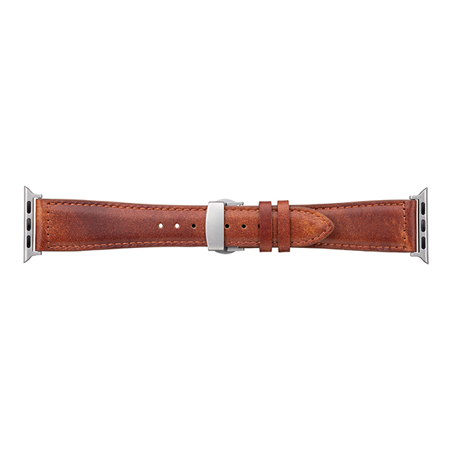 【Apple Watch バンド 41/40/38mm】Museum-calf German Leather Watchband (Brown) for Apple Watch SE(第2/1世代)/Series9/8/7/6/5/4/3/2/1goods_nameサブ画像