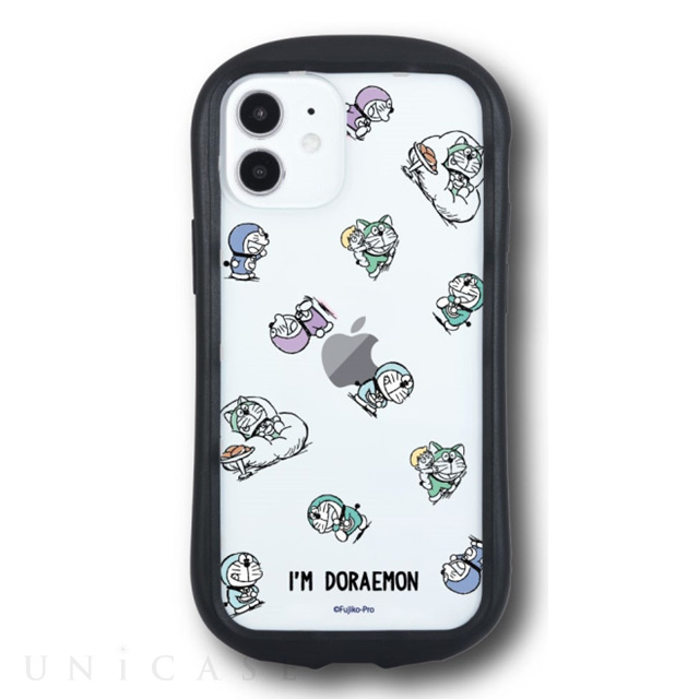 【iPhone12 mini ケース】I’m Doraemon ハイブリッドクリアケース (総柄)