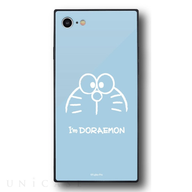 【iPhoneSE(第3/2世代)/8/7 ケース】I’m Doraemon スクエアガラスケース (フェイス)