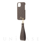 【iPhone12 mini ケース】Slim Wrap Case Signature with Hand Strap - MagSafe (Brown)
